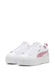 Puma White/Pink Women Mayze Trainers - Image 2 of 6