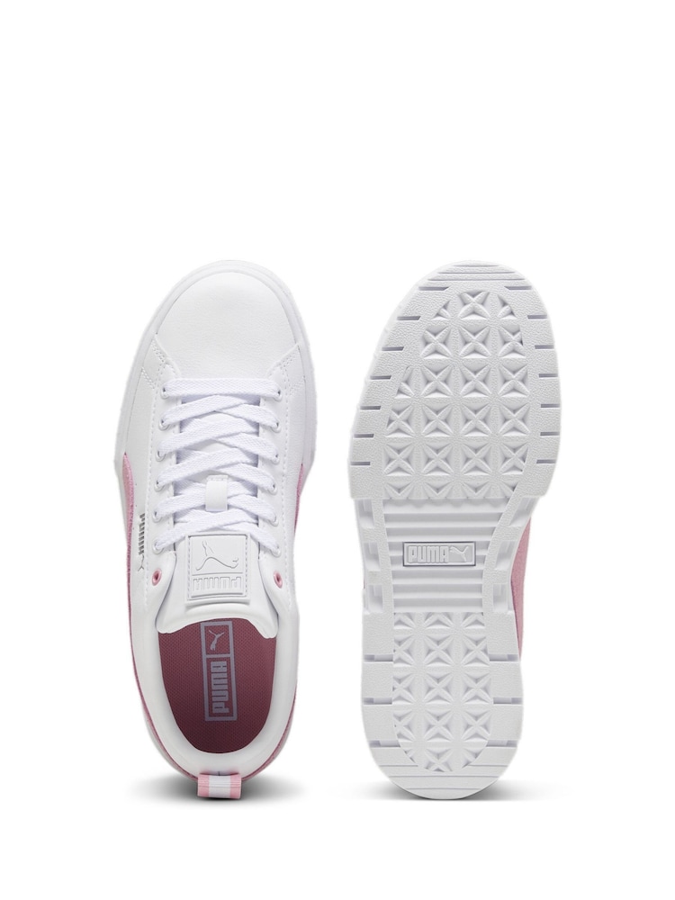 Puma White/Pink Women Mayze Trainers - Image 3 of 6