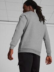 Puma Grey Mens Essentials Small Logo Crew Neck Sweatshirt - Image 3 of 7