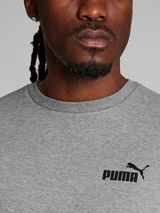 Puma Grey Mens Essentials Small Logo Crew Neck Sweatshirt - Image 5 of 7