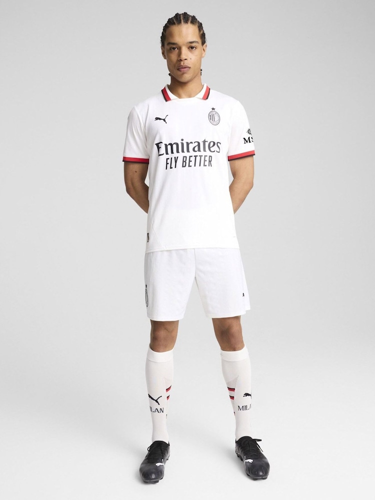 Puma White Mens AC Milan 24/25 Away Jersey - Image 1 of 9