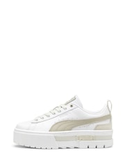 Puma White Womens Mayze Luxe Trainers - Image 3 of 6