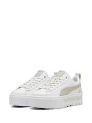 Puma White Womens Mayze Luxe Trainers - Image 4 of 6