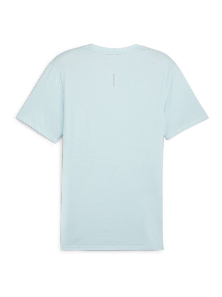Puma Blue Mens Run Favourite Heather Running T-Shirt - Image 2 of 2