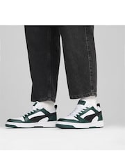 Puma White Mens Rebound V6 Low Sneakers Trainers - Image 1 of 6