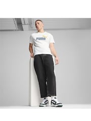 Puma White Mens Rebound V6 Low Sneakers Trainers - Image 2 of 6