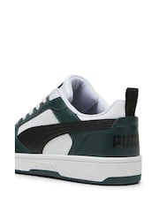 Puma White Mens Rebound V6 Low Sneakers Trainers - Image 6 of 6
