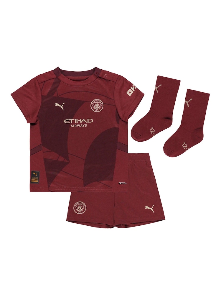Puma Red Baby Unisex Manchester City 24/25 Third Kit - Image 1 of 5