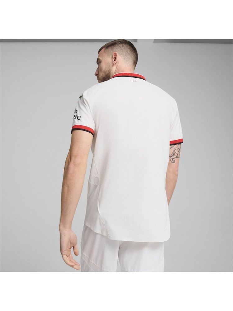 Puma White Mens AC Milan 24/25 Authentic Away Jersey - Image 2 of 6