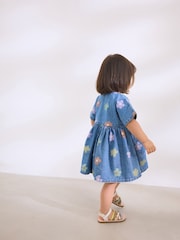 Denim Flower Relaxed Summer Dress (3mths-8yrs) - Image 2 of 7