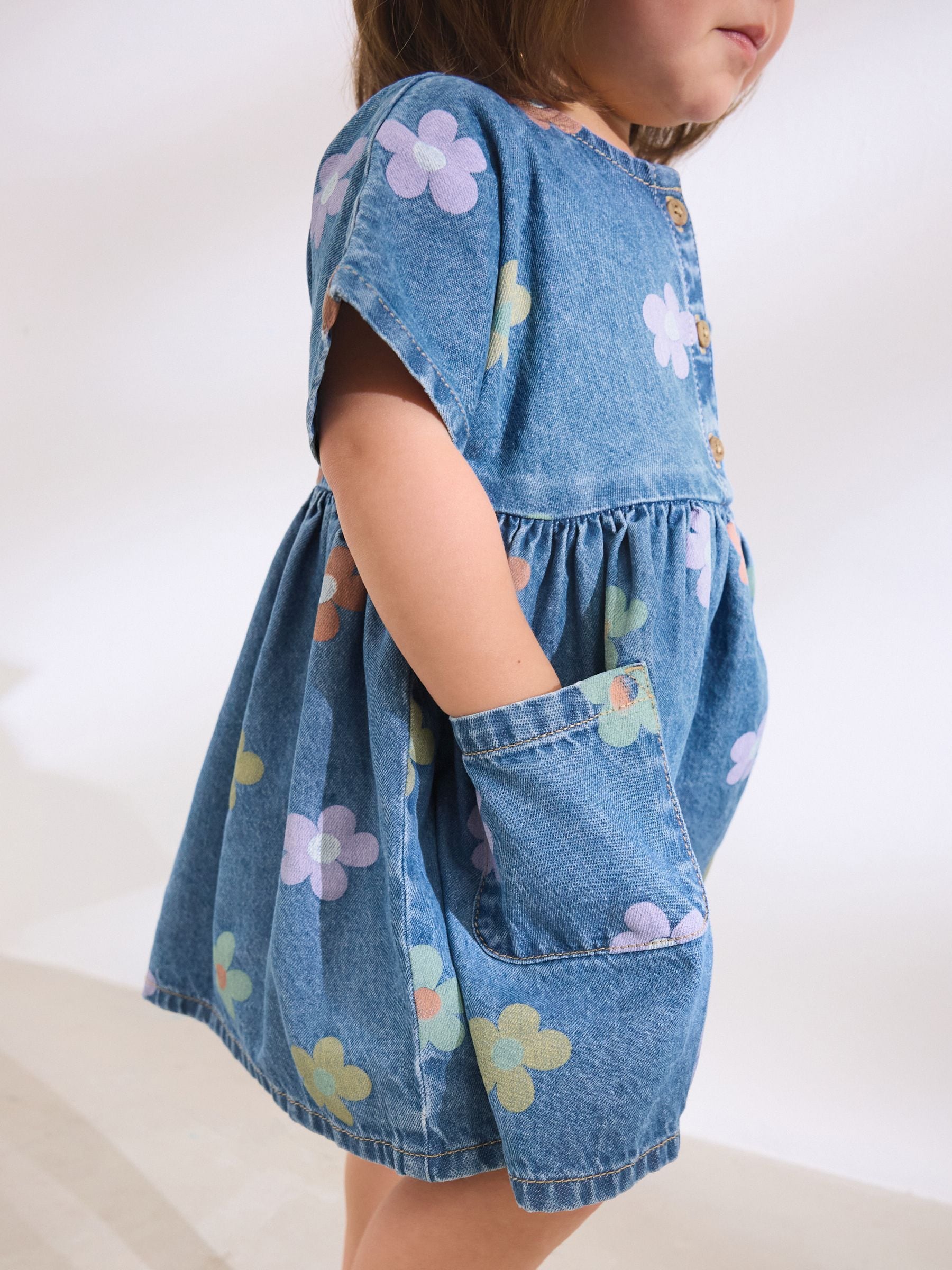 Buy Denim Flower Relaxed Summer Dress (3mths-8yrs) from Next USA