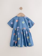 Denim Flower Relaxed Summer Dress (3mths-8yrs) - Image 5 of 7