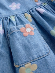 Denim Flower Relaxed Summer Dress (3mths-8yrs) - Image 7 of 7