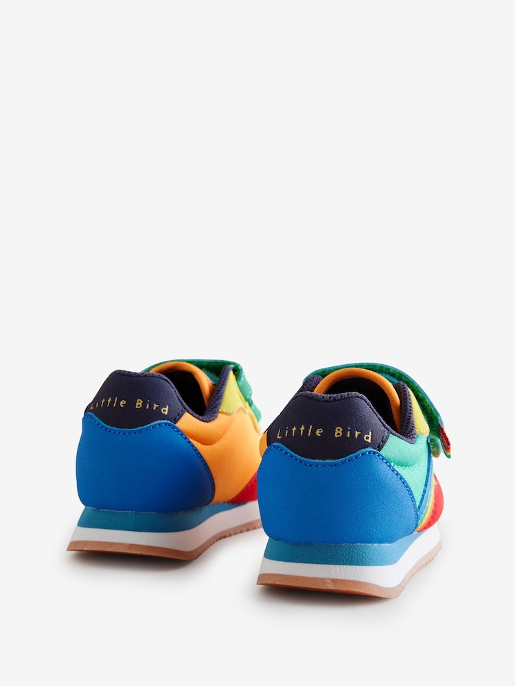 Multi - Little Bird by Jools Oliver kleurrijke retro hardloopsneakers met regenboog - Image 4 of 5