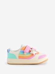 Little Bird by Jools Oliver Multi Pastel Rainbow Star Low Top Trainers - Image 1 of 5