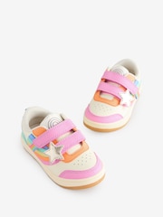 Little Bird by Jools Oliver Multi Pastel Rainbow Star Low Top Trainers - Image 2 of 5