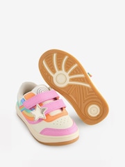 Little Bird by Jools Oliver Multi Pastel Rainbow Star Low Top Trainers - Image 4 of 5