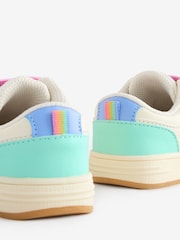 Little Bird by Jools Oliver Multi Pastel Rainbow Star Low Top Trainers - Image 5 of 5