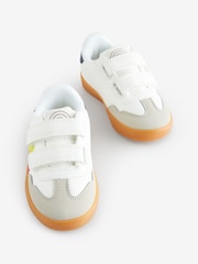 Little Bird by Jools Oliver White Younger Gum Sole Trainers with Rainbow Stripe - Image 3 of 5