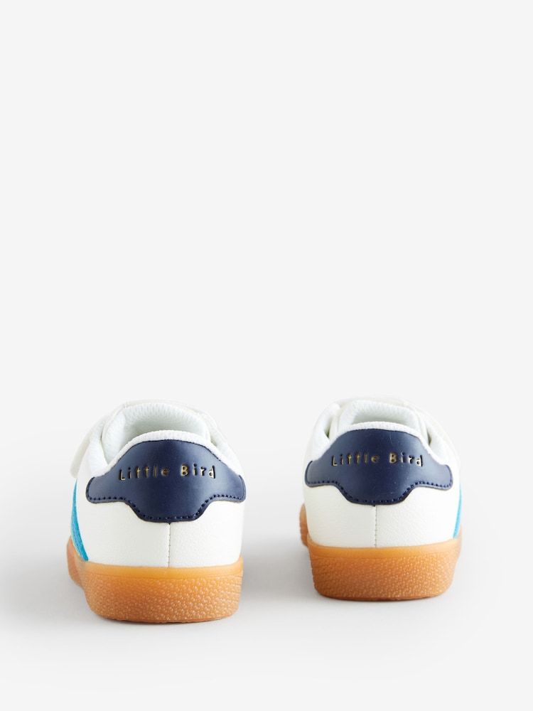 Little Bird by Jools Oliver White Younger Gum Sole Trainers with Rainbow Stripe - Image 4 of 5