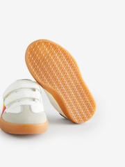 Little Bird by Jools Oliver White Younger Gum Sole Trainers with Rainbow Stripe - Image 5 of 5