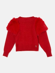 Angel & Rocket Red Suzanna Faux Fur Sleeve Jumper - Image 1 of 3