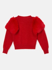 Angel & Rocket Red Suzanna Faux Fur Sleeve Jumper - Image 2 of 3