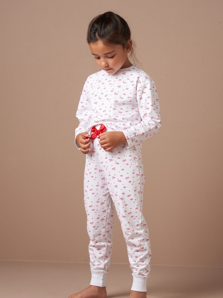 Angel & Rocket Natural Mini Alba Heart Pyjamas - Image 1 of 6