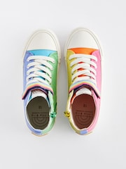 Little Bird by Jools Oliver Pink/Yellow Older Multi Canvas Hi-Top Trainers - Image 2 of 5