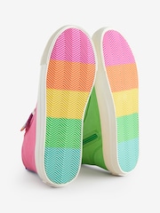 Little Bird by Jools Oliver Pink/Yellow Older Multi Canvas Hi-Top Trainers - Image 5 of 5