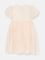 Angel & Rocket Cream Allegra Champagne Silver Bow Dress - Image 6 of 8