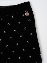 Angel & Rocket Black Paris Beaded Velvet Shorts - Image 6 of 6