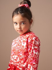 Angel & Rocket Red Amelia Winter Print Pyjamas - Image 3 of 8