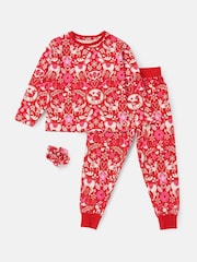 Angel & Rocket Red Amelia Winter Print Pyjamas - Image 4 of 8