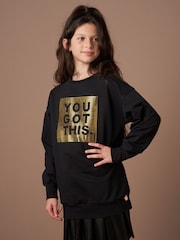 Angel & Rocket Black Lori Longline Sweatshirt - Image 2 of 7