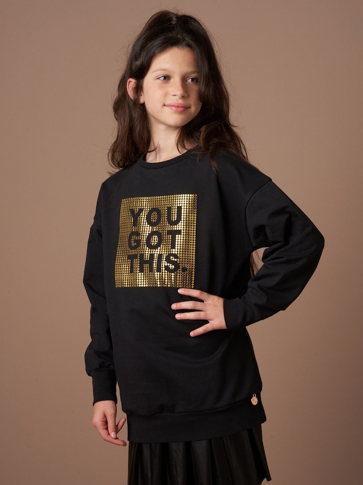 Angel & Rocket Black Lori Longline Sweatshirt - Image 2 of 7