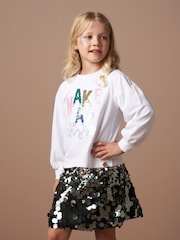 Angel & Rocket White Gigi Sequin Wish T-Shirt - Image 2 of 6