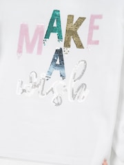 Angel & Rocket White Gigi Sequin Wish T-Shirt - Image 6 of 6