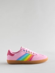 Multi - Little Bird by Jools Oliver Gum Sole Trainers with Rainbow Stripe - Image 1 of 1