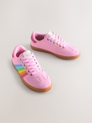 Little Bird by Jools Oliver Multi Older Gum Sole Trainers with Rainbow Stripe - Image 2 of 5