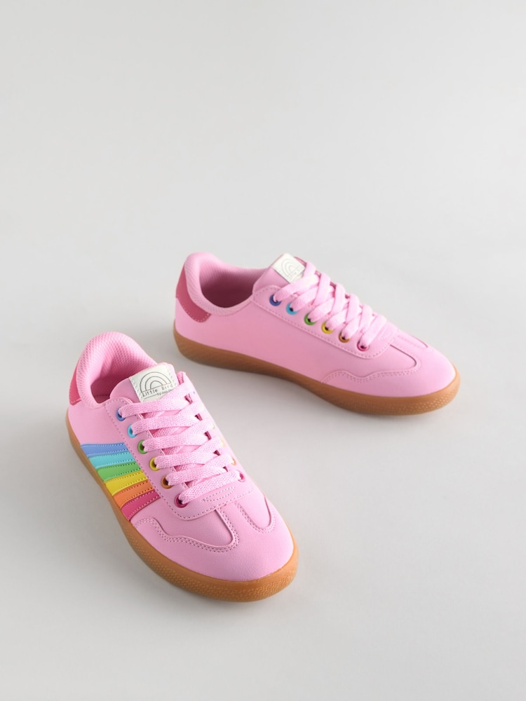 Little Bird by Jools Oliver Multi Older Gum Sole Trainers with Rainbow Stripe - Image 2 of 5