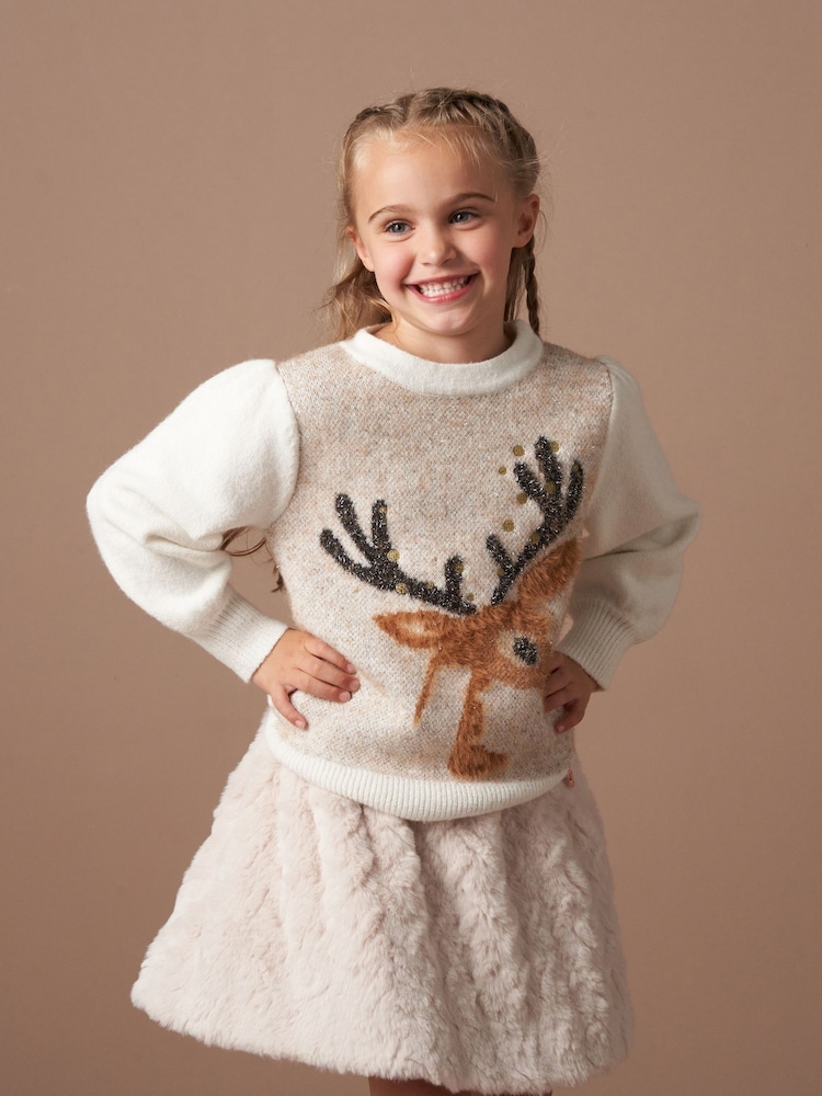 Angel & Rocket Natural Deidre Deer Jumper - Image 1 of 6