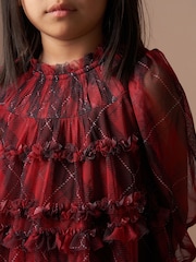 Angel & Rocket Red Juliana Tartan Mesh Dress - Image 4 of 7