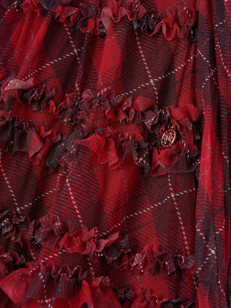 Angel & Rocket Red Juliana Tartan Mesh Dress - Image 7 of 7