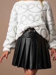Angel & Rocket Black Lucile Leather Look Skirt - Image 2 of 6