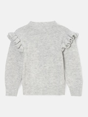Angel & Rocket Grey Sequin Peggy Penguin Christmas Jumper - Image 8 of 9