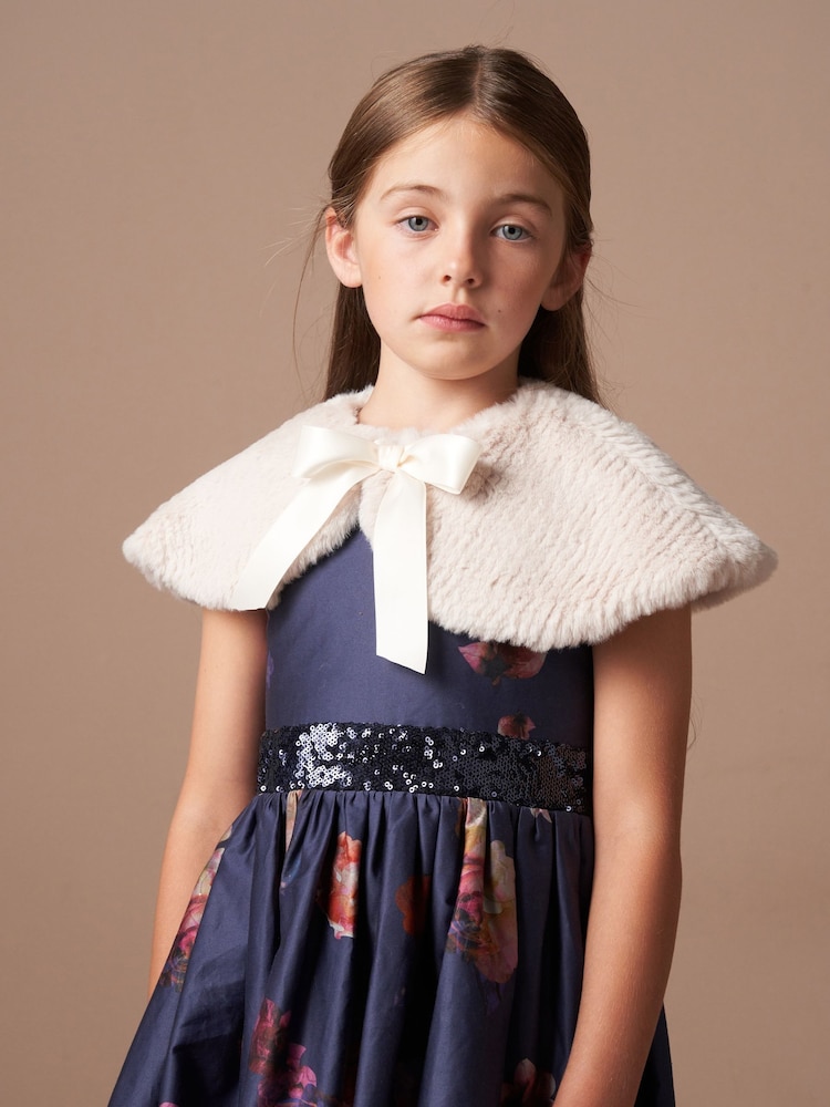 Angel & Rocket Natural Bella Faux Fur Collar Jacket - Image 1 of 6