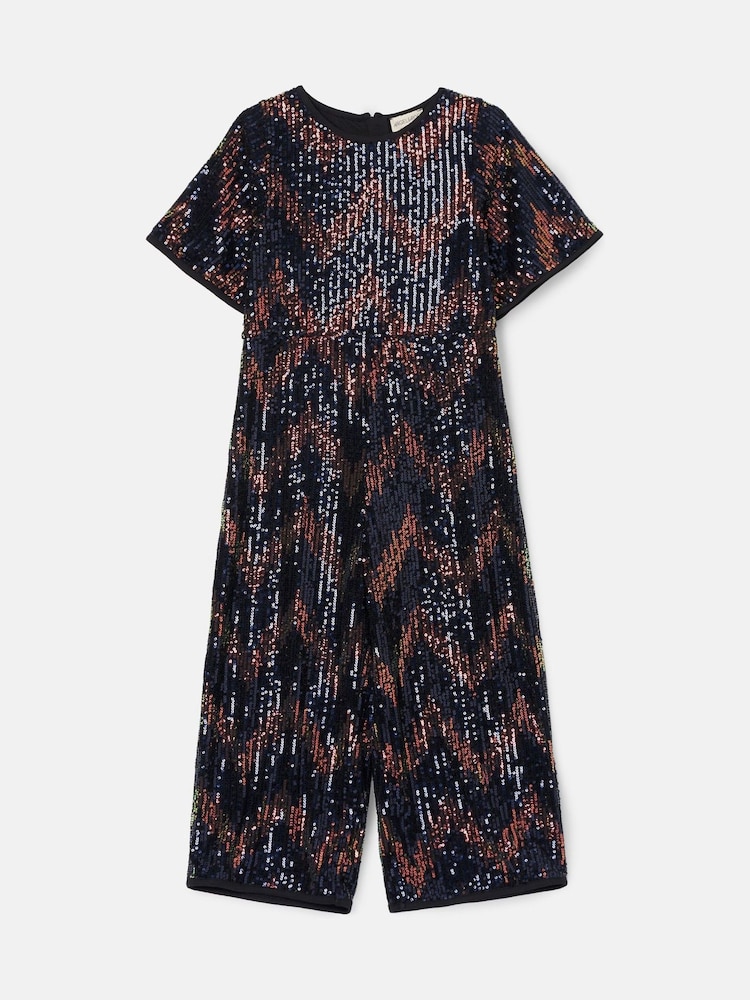 Angel & Rocket Black Thea Sequin Jumpsuit - Image 1 of 3 Angel & Rocket Black Thea Sequin Jumpsuit - Image 1 of 3