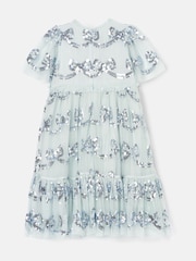 Angel & Rocket Blue Delta Sequin Bow Mesh Dress - Image 6 of 7