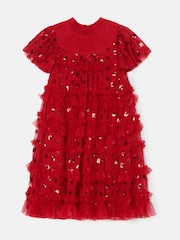 Angel & Rocket Red Delphine Sequin Mesh Dress - Image 6 of 8